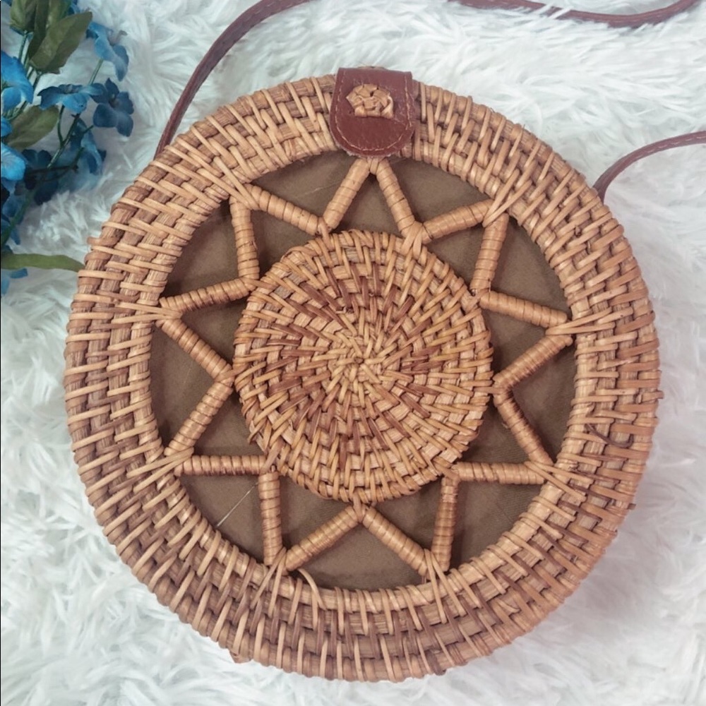 Circle Rattan Bag